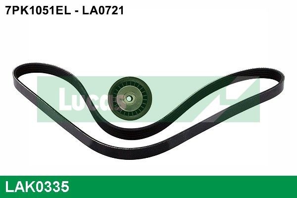 LUCAS LAK0335: V formos rumbuotas diržas, komplektas
