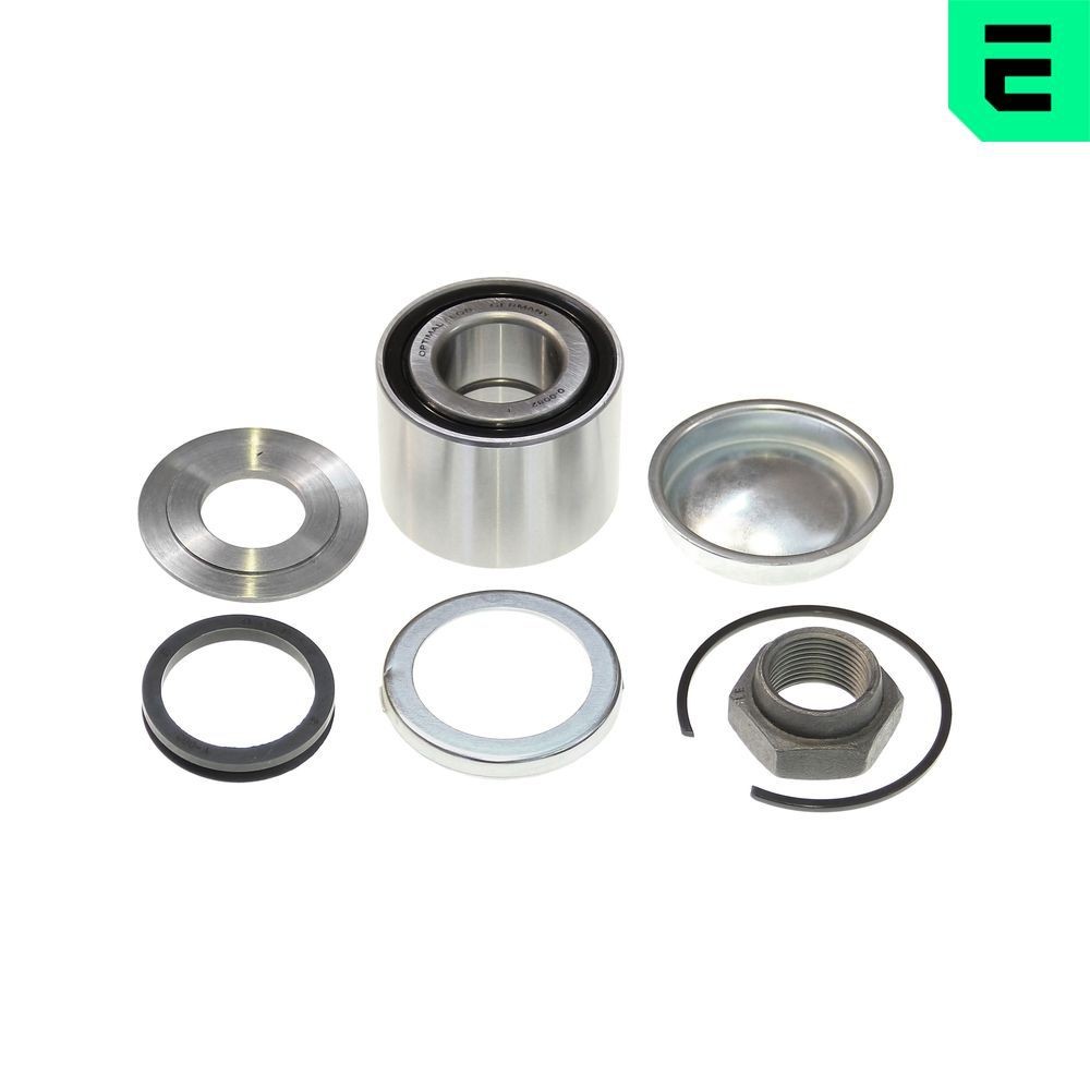 OPTIMAL 602858: Set rulment roata Axa spate stanga, Axa spate dreapta, cu material de atașare/fixare, cu material de prindere