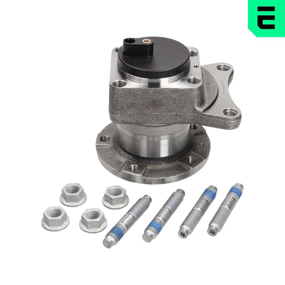 OPTIMAL 682757: Set rulment roata puntea spate, cu material de prindere, cu senzor ABS integrat, Lagar roata integrat in butuc roata