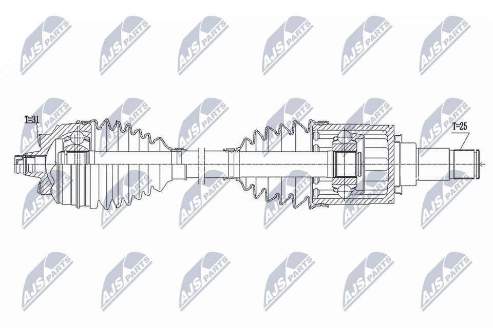 NTY NPW-BM-168: Veovõll Tagasild vasakul, 752mm