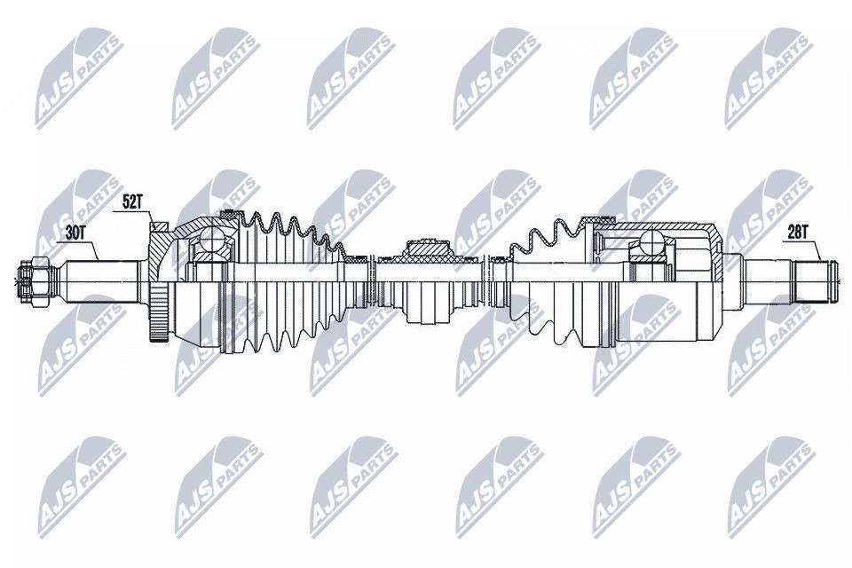 NTY NPW-HY-595: Veovõll esisild vasakul, 662mm