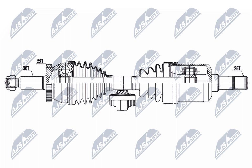 NTY NPW-HY-597: Veovõll esisild vasakul, 672mm