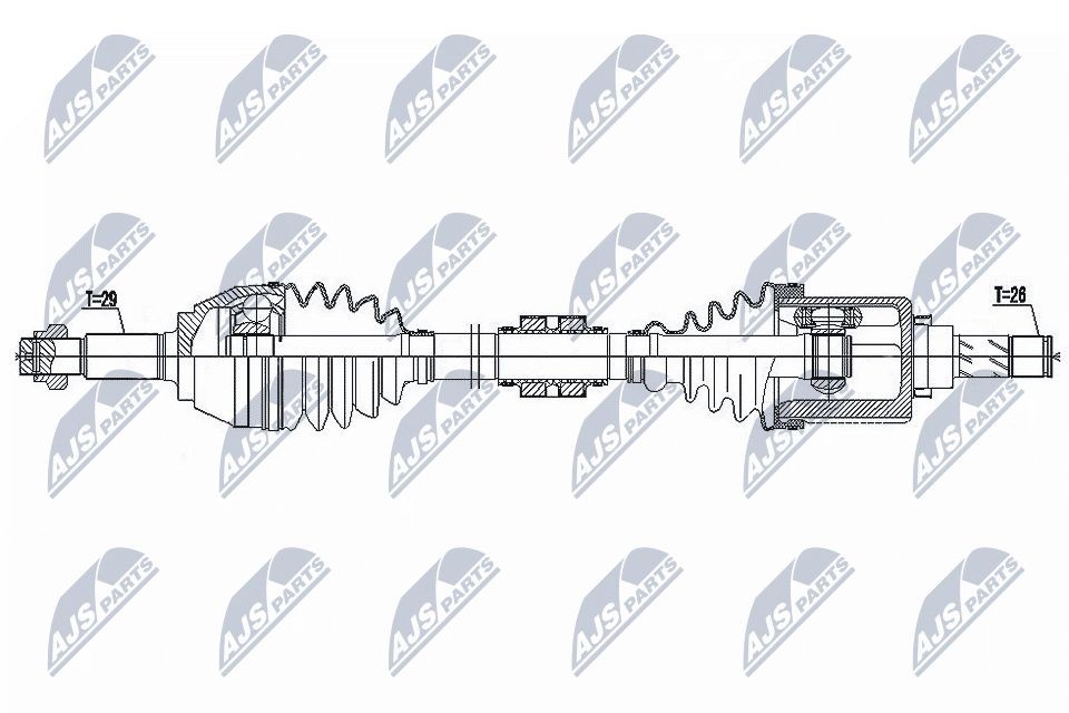 NTY NPW-NS-146: Planetara Axa fata stanga, 699mm