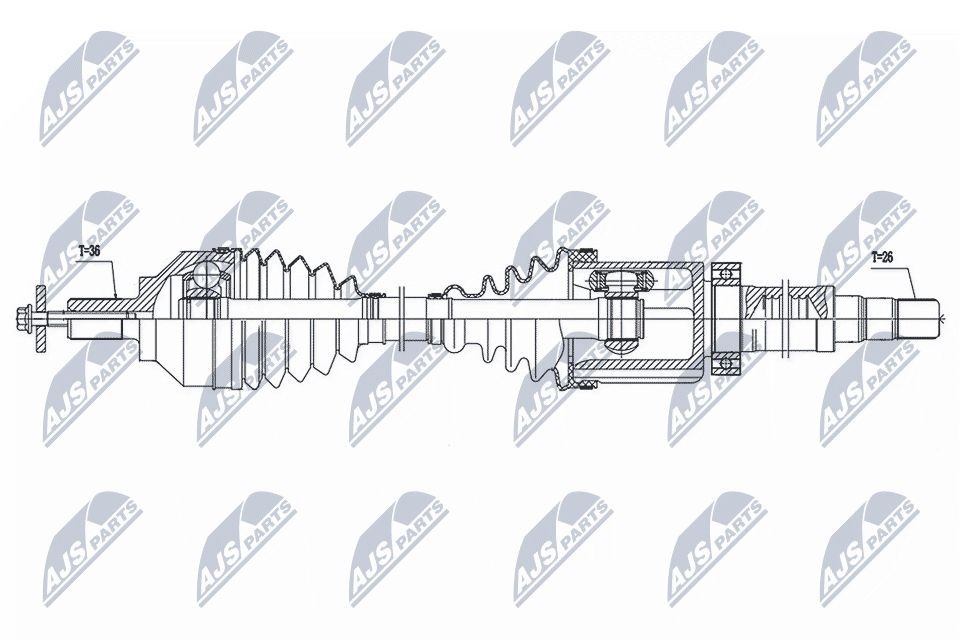 NTY NPW-VV-138: Veovõll esisild paremal, 945mm