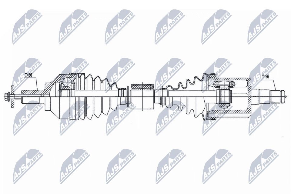 NTY NPW-VV-139: Veovõll esisild vasakul, 517mm