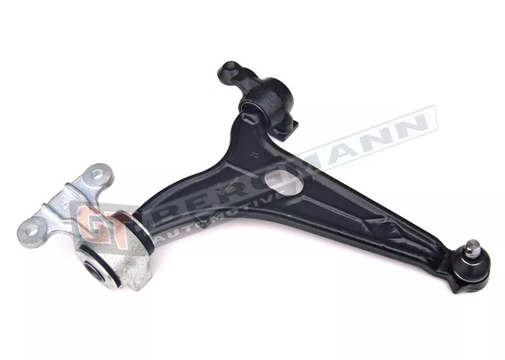 GT-BERGMANN GT20-082: Braccio oscillante, sospensione ruota Assale anteriore Dx, Acciaio fuso, con supporto, con supporti, con snodo portante/di guida, con supporto/cuscinetto