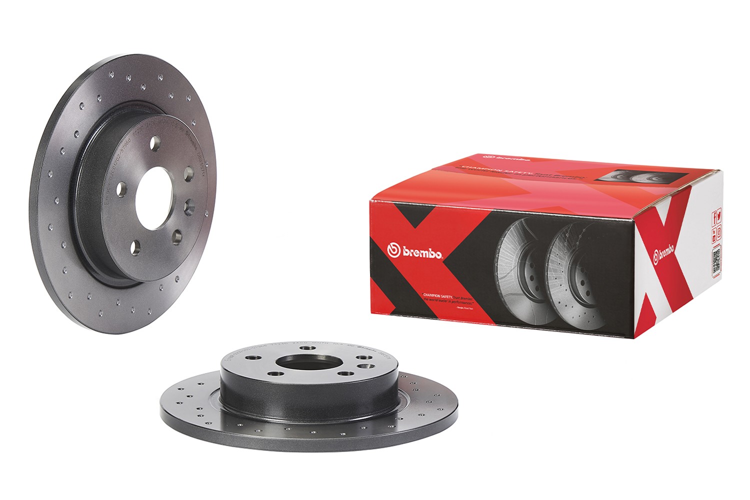 BREMBO 08.B357.1X: Piduriketas XTRA LINE - Xtra Ø: 268mm, täis, perforeeritud, Ø: 268mm, kaetud, koos kruvidega