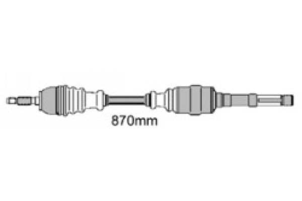 MAPCO 16317: Planetara Axa fata dreapta, 870mm