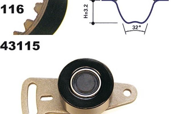 MAPCO 23115: Set curea de distributie Numar dinti 1: 116
