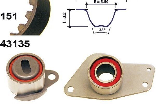 MAPCO 23135: Set curea de distributie Numar dinti 1: 151