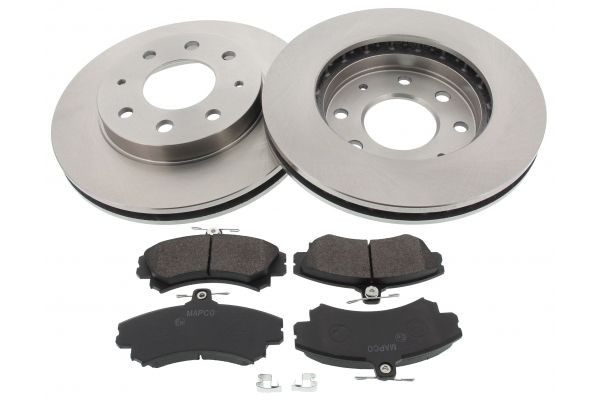 MAPCO 47530: Kit de discos de freno y pastillas Eje delantero, Ø: 256mm, ventilado