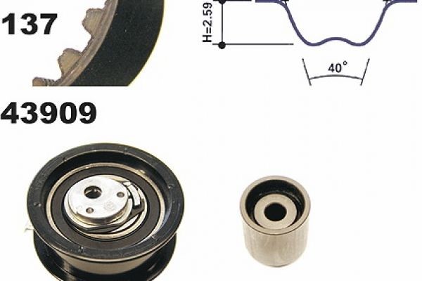 MAPCO 73808: Hammasrihma komplekt Hammastehulk 1: 137