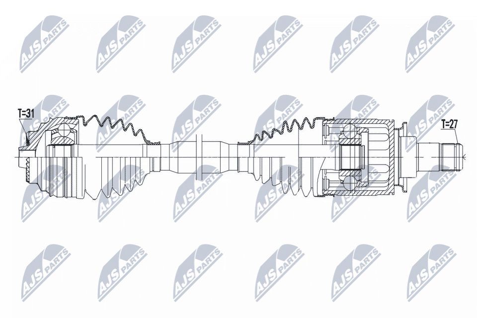 NTY NPW-BM-181: Veovõll Tagasild paremal, 780mm