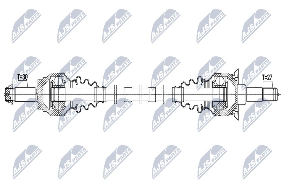 NTY NPW-BM-189: Planetara Axa spate stanga, 772mm
