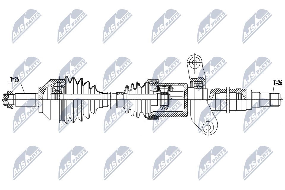 NTY NPW-BM-190: Veovõll esisild paremal, 904mm
