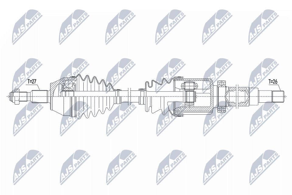 NTY NPW-FR-149: Veovõll esisild paremal, 983mm