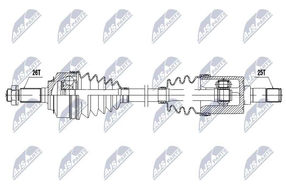 NTY NPW-HD-087: Planetara Axa fata stanga, 636mm