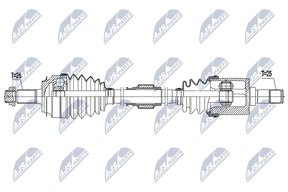NTY NPW-HD-092: Veovõll esisild paremal, 925mm