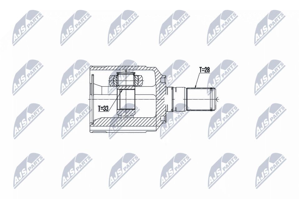 NTY NPW-HY-538: Kit giunti semiasse Assale anteriore Sx
