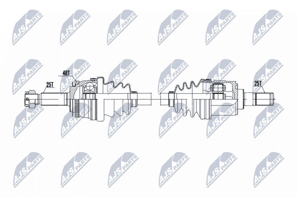 NTY NPW-HY-603: Veovõll esisild vasakul, 639mm