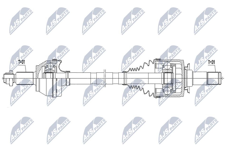 NTY NPW-LR-023: Veovõll Tagasild paremal, 860mm