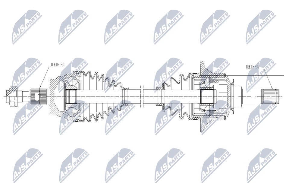 NTY NPW-ME-162: Veovõll esisild vasakul, 672mm