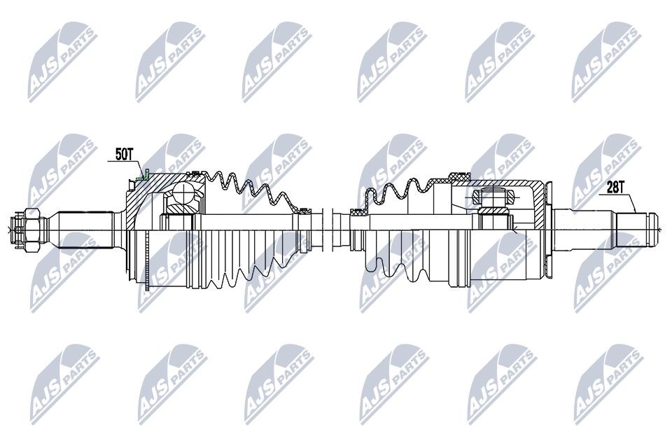 NTY NPW-MS-079: Veovõll esisild vasakul, 603mm