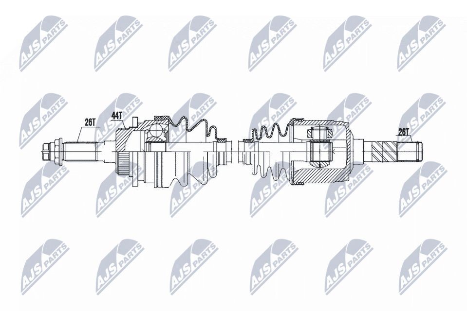 NTY NPW-MZ-070: Veovõll esisild paremal, 580mm