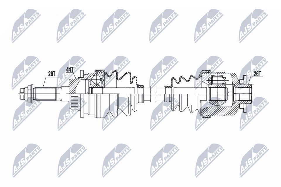 NTY NPW-MZ-072: Veovõll esisild vasakul, 510mm