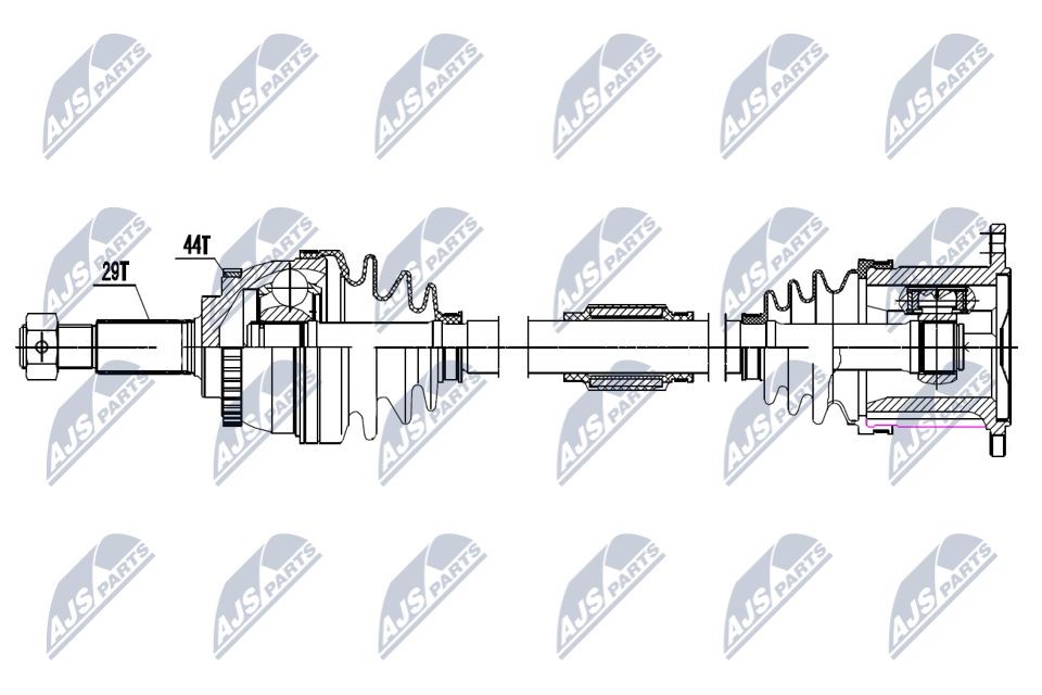 NTY NPW-NS-161: Veovõll esisild paremal, 655mm