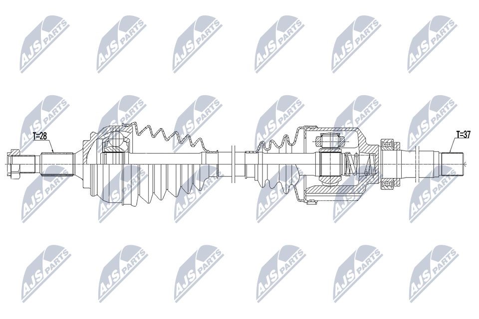 NTY NPW-PE-089: Veovõll esisild paremal, 940mm