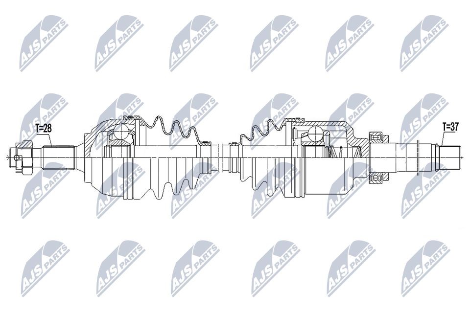 NTY NPW-PE-091: Veovõll esisild paremal, 970mm