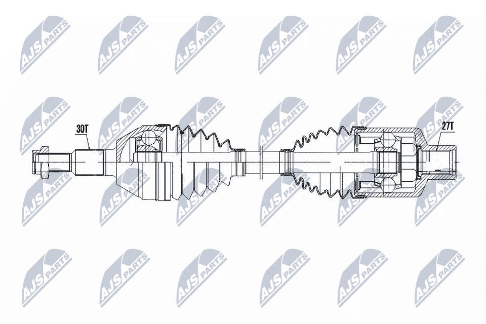 NTY NPW-PL-144: Veovõll esisild paremal, 540mm