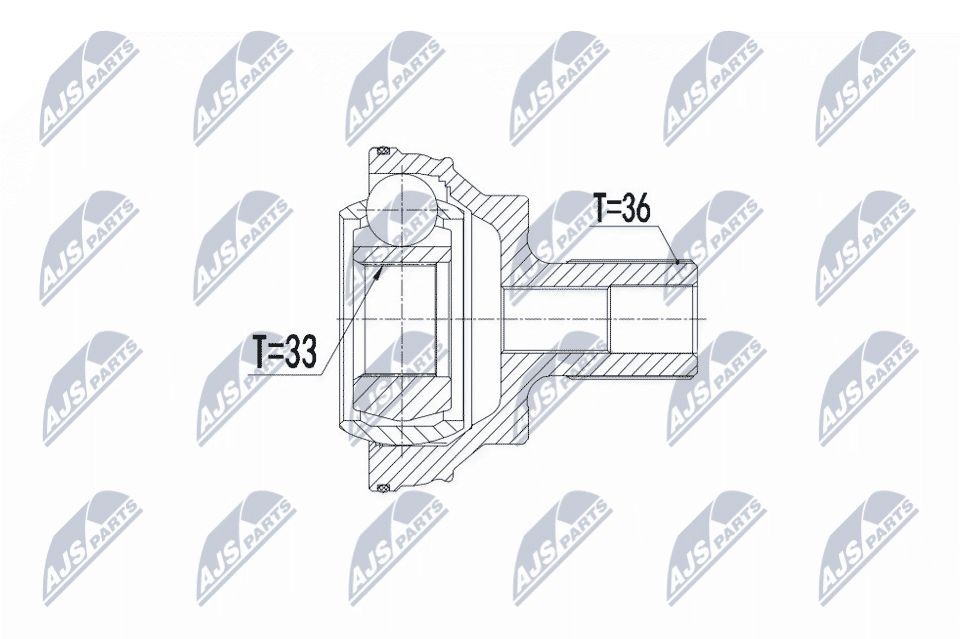 NTY NPZ-VW-047: Set articulatie, planetara Axa spate stanga, Axa spate dreapta