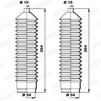 MOOG K150041: Kit soffietto, Sterzo