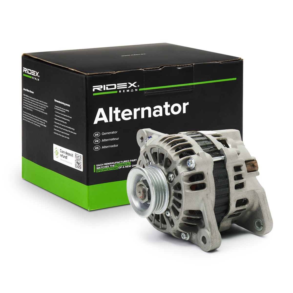 RIDEX REMAN 4G0467R: Alternator 65A