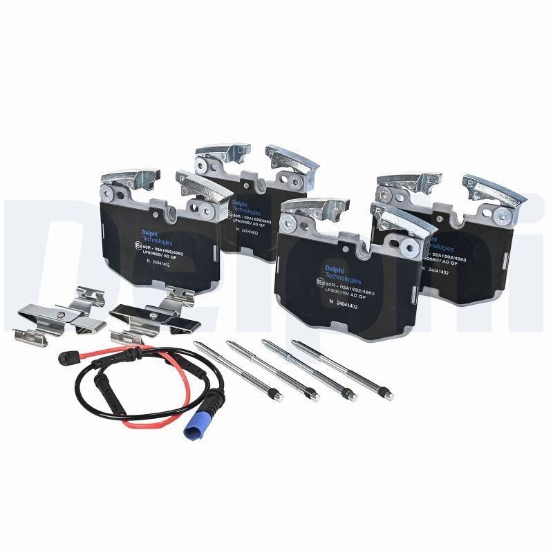 DELPHI LP5066EV: Kit pastiglie freni con accessori, con lamierino anticigolío