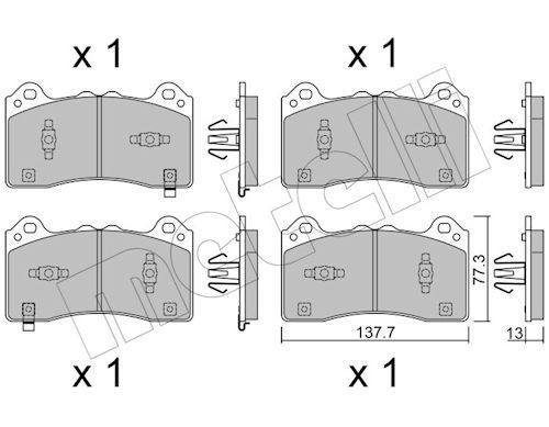 METELLI 22-1220-1: Piduriklotsid