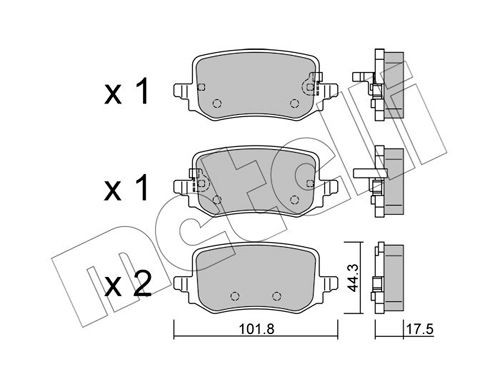 METELLI 22-1301-0: Piduriklotsid