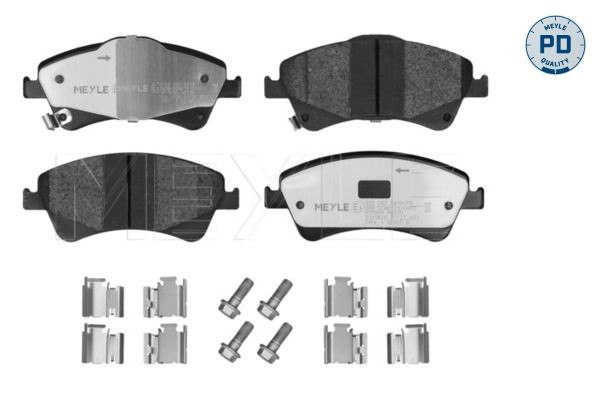 MEYLE 025 242 0419/PD: Piduriklotsid MEYLE-PD: Advanced performance and design. Esisild, koos kokkusurumisvastase plekiga