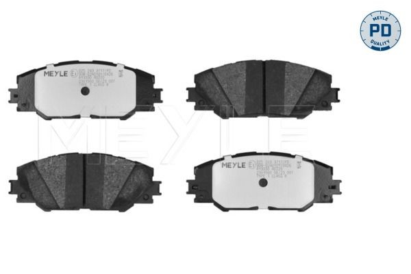 MEYLE 025 243 3717/PD: Piduriklotsid MEYLE-PD: Advanced performance and design. Esisild, koos kokkusurumisvastase plekiga