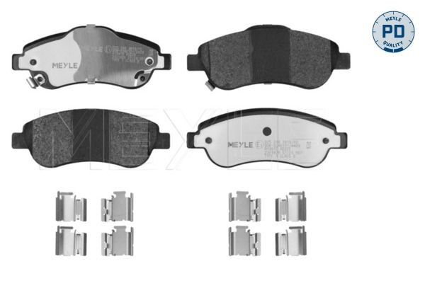 MEYLE 025 246 3819/PD: Piduriklotsid MEYLE-PD: Advanced performance and design. Esisild, koos kokkusurumisvastase plekiga