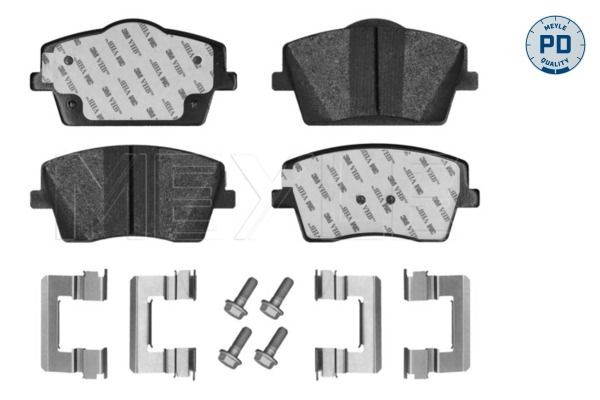 MEYLE 025 261 2618/PD: Piduriklotsid MEYLE-PD: Advanced performance and design. Esisild, koos kokkusurumisvastase plekiga