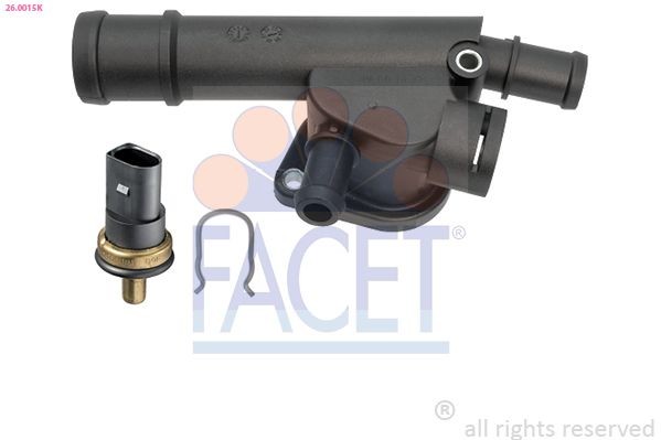 FACET 26.0015K: Termostaadikorpus Made in Italy - OE Equivalent