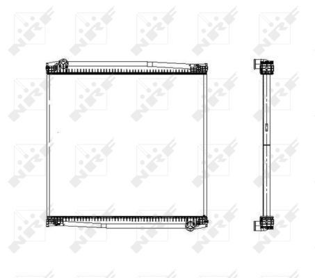 NRF 509587X: Radiator, racire motor Aluminiu, fara cadru