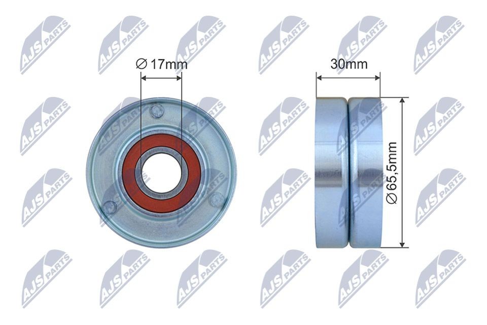 NTY RNK-RE-042: Pingutusrull, soonrihm Ø: 66mm, Ø: 66mm