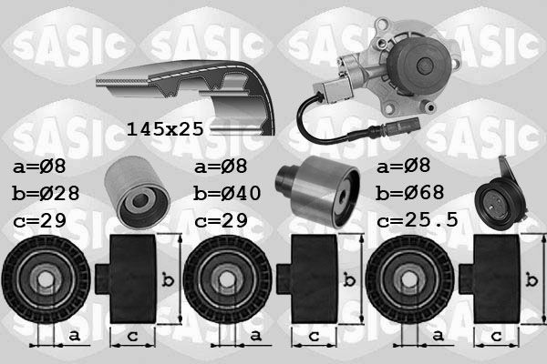 SASIC 3906113: Pompă apă + kit distribuție