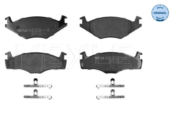 MEYLE 025 208 8717: Piduriklotsid Esisild, koos kokkusurumisvastase plekiga, ORIGINAL Quality
