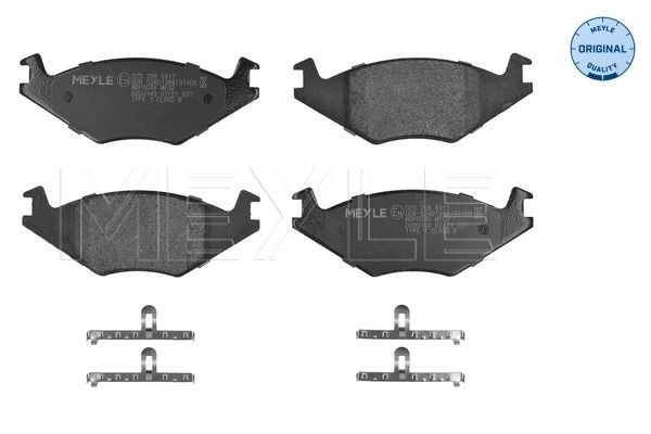 MEYLE 025 208 8917: Piduriklotsid Esisild, koos kokkusurumisvastase plekiga, ORIGINAL Quality