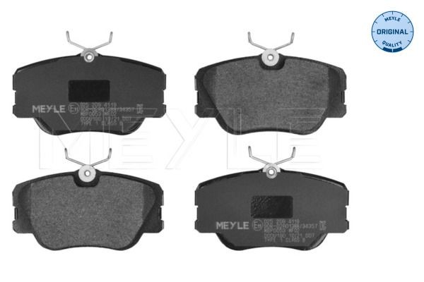 MEYLE 025 209 4119: Piduriklotsid Esisild, koos kokkusurumisvastase plekiga, ORIGINAL Quality